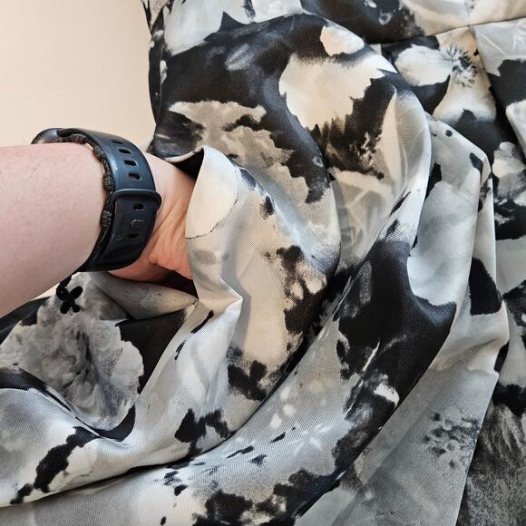 Alfred Sung High Low Bohemian Floral Print Strapless Gown Bridesmaid Size 0 - Picture 5 of 10